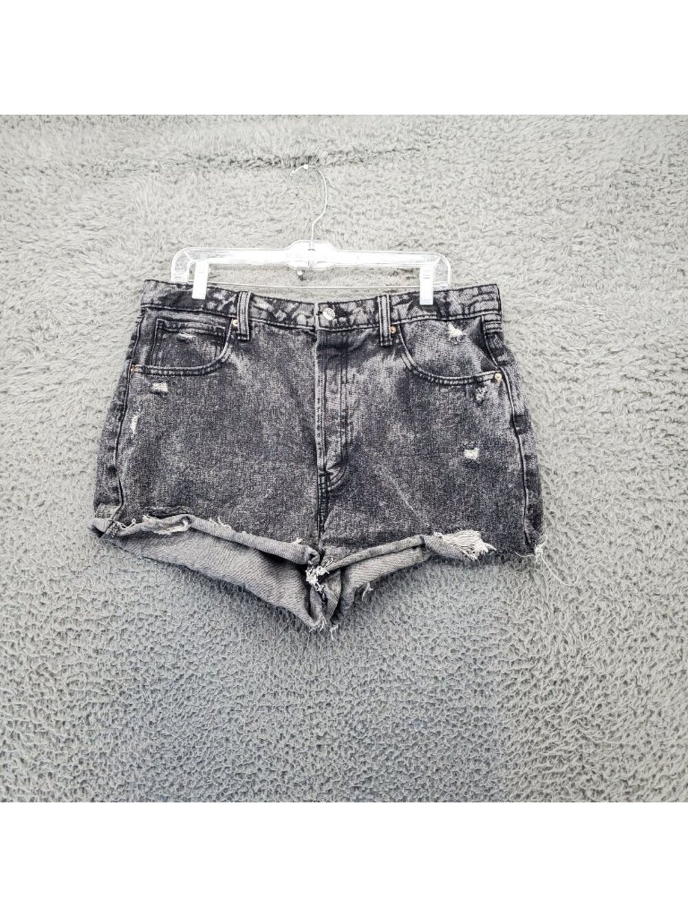 Wild Fable Shorts Womens 16 Black Highest Rise Cutoff Button Fly Jorts *Read*